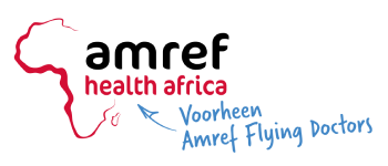 Logo amref health africa, voorheen Amref Flying doctors, link naar home